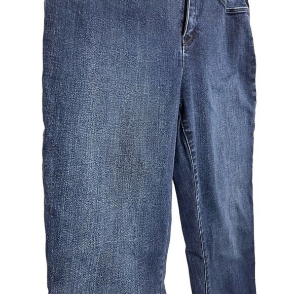 NYDJ Not Your Daughter's Jeans MARILYN ANKLE Dark Wash Stretch Jeans Flowers 10 - Picture 9 of 16